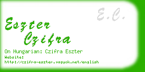 eszter czifra business card